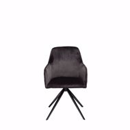 图片 TWINE Swivel Chair - Black Velvet
