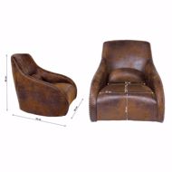 Picture of Ritmo Swing Armchair - Vintage Brown