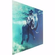 Image sur Swimming Elephant Glass 180