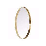 Picture of Curve 100 Round Mirror - Brass