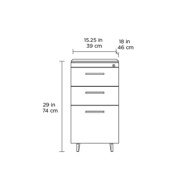 Picture of SEQUEL 20® 6114  3-Drawer File Cabinet