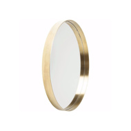 Image sur Curve 60 Round Mirror - Brass