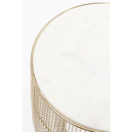 图片 Beam White Marble Side Table