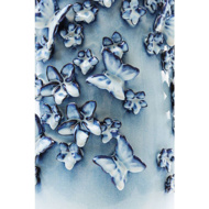 Image sur Butterflies Vase- Light Blue 50cm