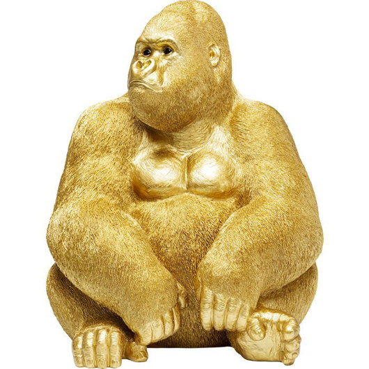 Picture of DECO FIGURINE MONKEY GORILLA SIDE XL GOLD