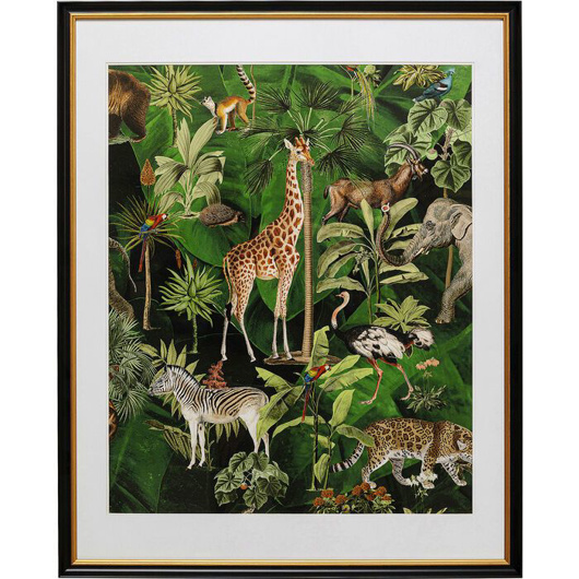 Image de Framed Picture Animals in Jungle