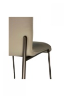 Image sur Full Leather Dining Chair - Grey