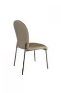 Image sur Full Leather Dining Chair - Grey