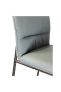 Image sur Full Leather Dining Chair - Light Blue