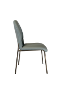 Image sur Full Leather Dining Chair - Light Blue