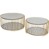 Image sur Coffee Table Wire Double Brass (2/Set)