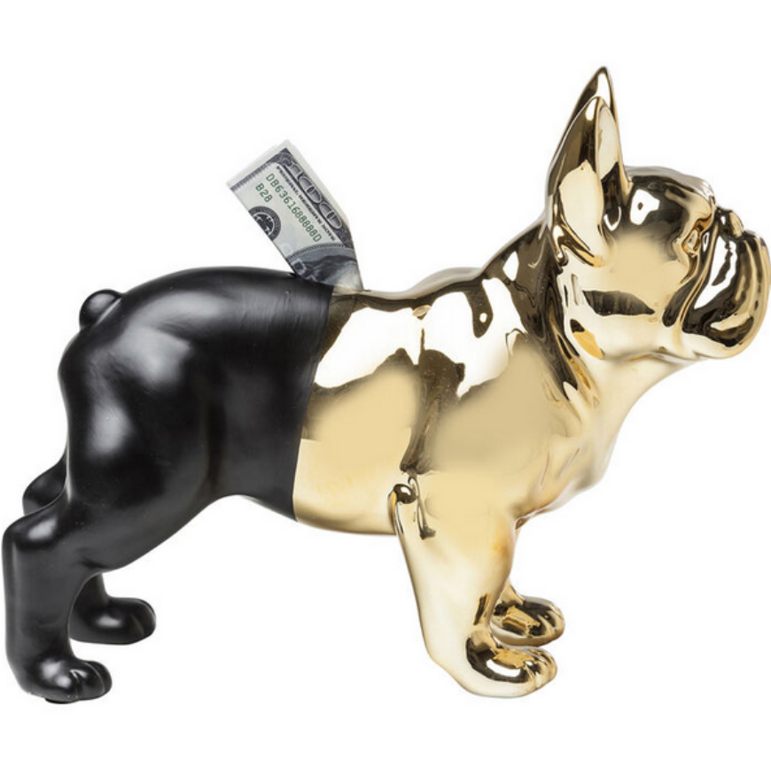 Picture of Money Box Bulldog Gold-Black