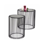 图片 Wire Side Table Set - Black