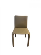 Image sur Bonded Leather Dining Chair - Taupe 