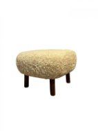 Image sur TrendLux Beige Fab Relax Chair Ottoman