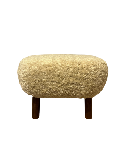 Image de TrendLux Beige Fab Relax Chair Ottoman