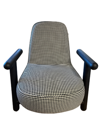 Image de Houndstooth Pattern Fabric Relax Armchair