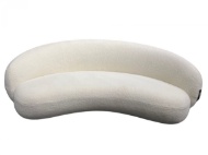 Image sur TrendLux Fabric Curve Sofa - White