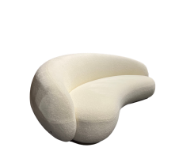 图片 TrendLux Fabric Curve Sofa - White