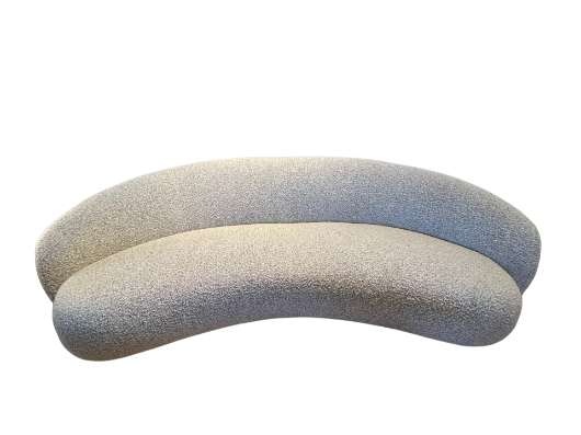 Image de TrendLux Fabric Curve Sofa - Grey