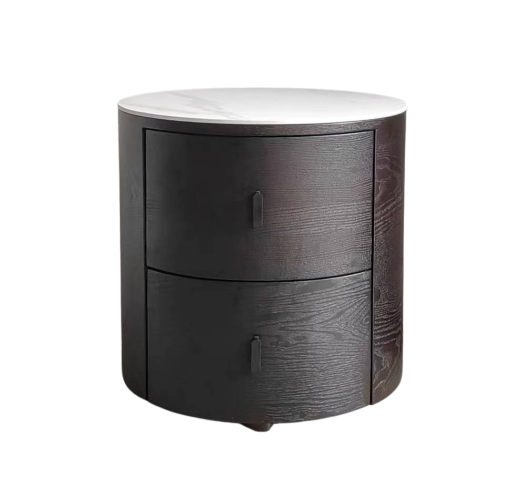 图片 TrendLux M603B Ceramic Top Round Nightstand