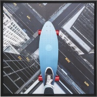 Image sur Framed Picture Skyline Skater 149x149cm