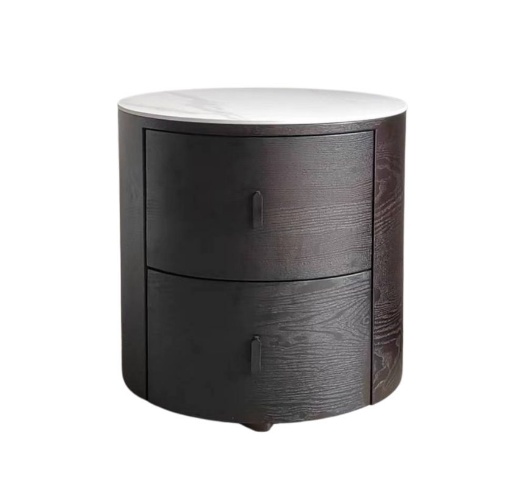 图片 TrendLux M603B Ceramic Top Round Nightstand