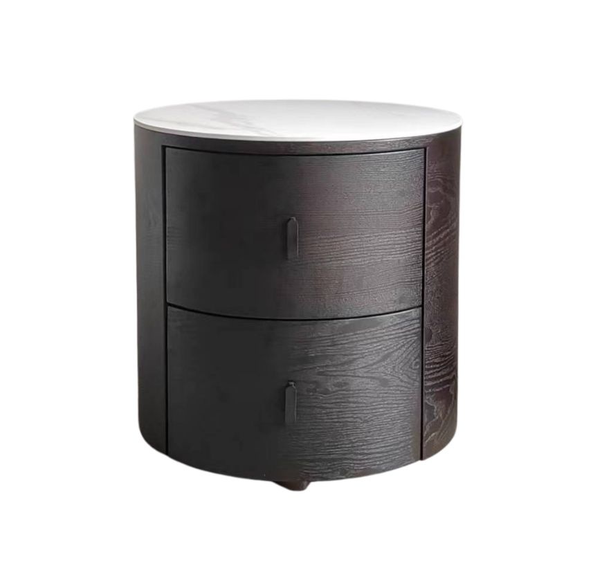 Picture of TrendLux M603B Ceramic Top Round Nightstand