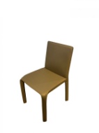 Image sur Bonded Leather Dining Chair - Taupe 