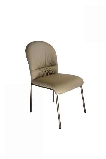 图片 Full Leather Dining Chair - Grey